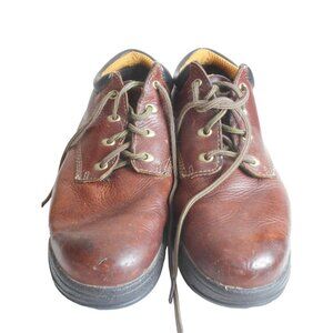 Brown Leather TIMBERLAND PRO rebolt Oxford Shoe Size 9.5 W slip oil resistant